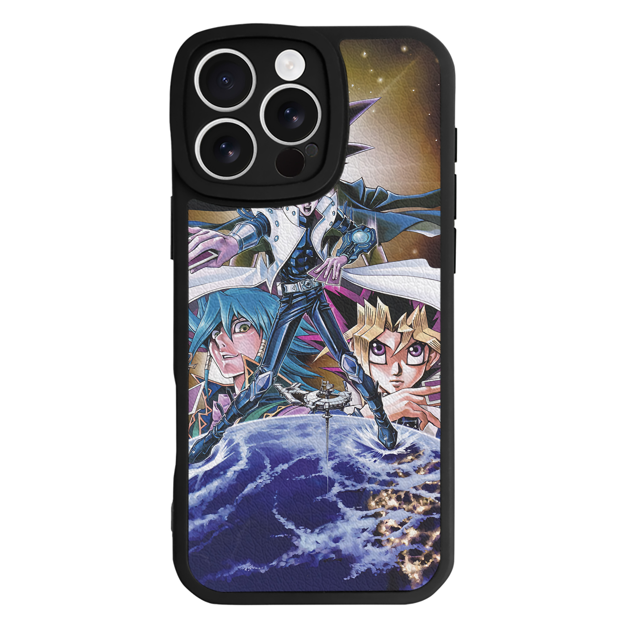 （画像用） 遊☆戯☆王 Yu-Gi-Oh! 【iPhone 16シリーズ対応】シリコンスマホケース（レザー調） 材質：シリコン